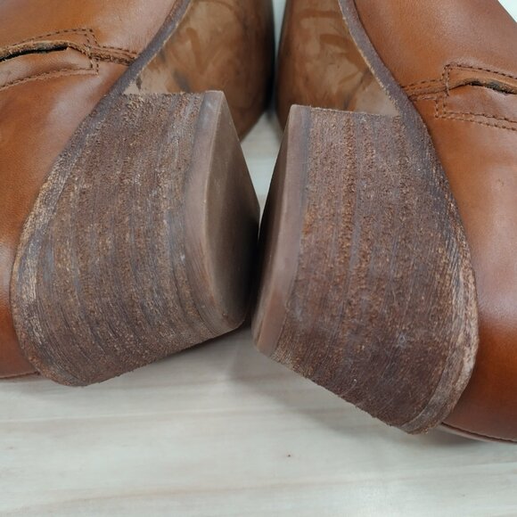 Madewell Charley Bootie Leather Block Heel English Saddle K5307 Women US 8 - Picture 10 of 16